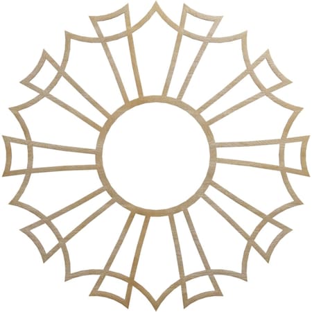 Ekena Millwork Augustus Wood Fretwork Pierced Ceiling Medallion, Hickory, 38"OD x 13 3/8"ID x 3/8"T CMWP38X38X0375AUHI